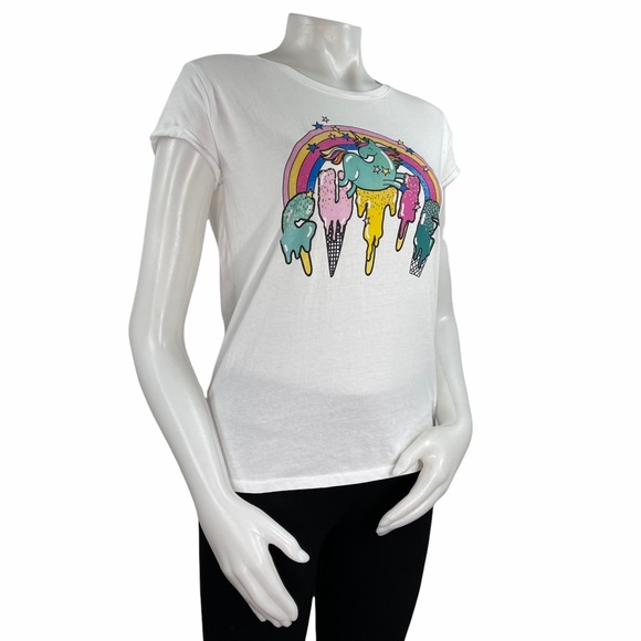 🦄YFL Reserved Unicorn "Cutie" Shirt Sleeve Casual Graphic Tee🦄 - Picture 3 of 7